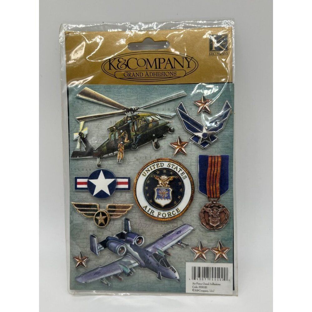 U S Air Force Grand Adhesion 3-D Sticker Sheet from K & Company